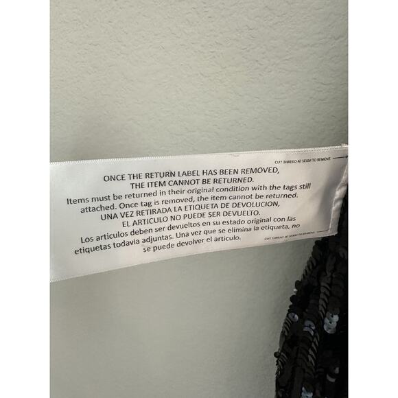 NWT Mac Duggal Black Sequined One-Shoulder Evening Gown Dress Size 0 - Picture 10 of 10